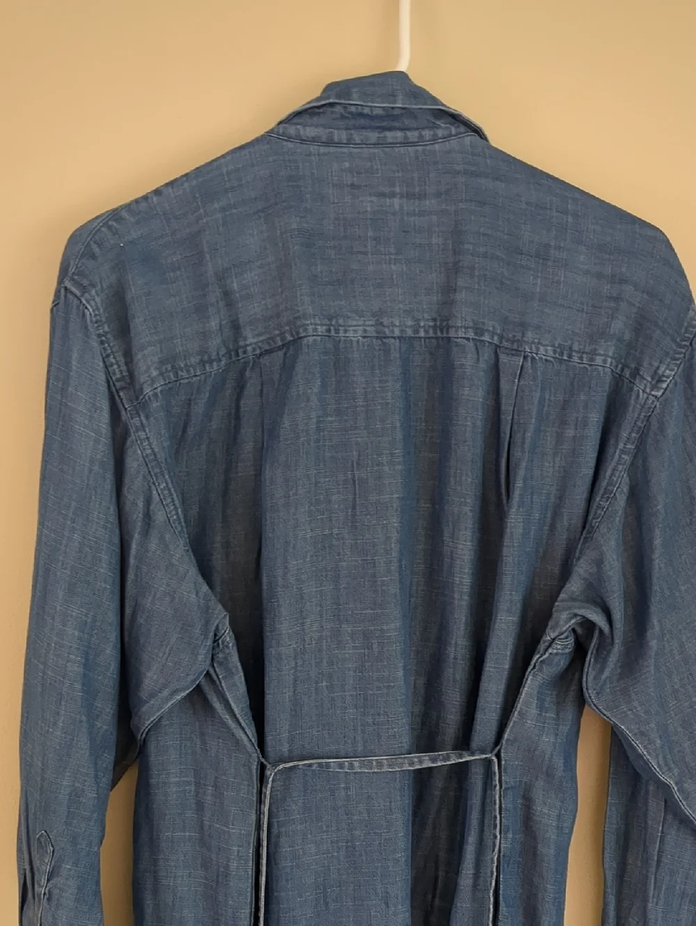NWT XS Banana Republic Factory Blue Long Sleeve Button Up Shirt Top